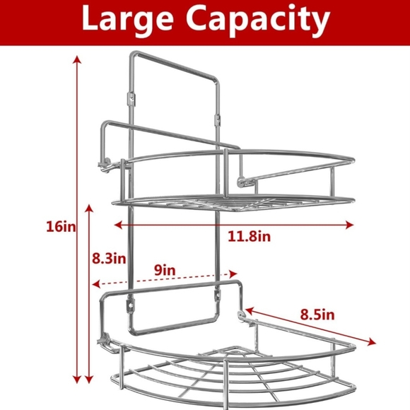 Vdumos Other Strong Shower Caddy 2 Tier Bathroom Corner Shelf